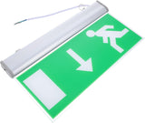 Slimline Emergency Exit Sign Light LED Ceiling Mount Running Man Double Sided