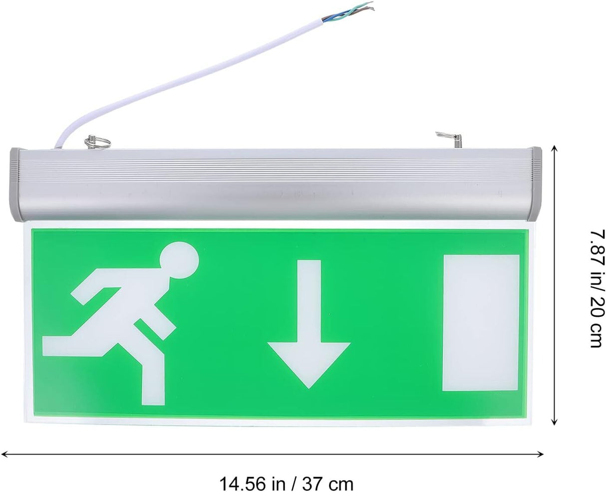 Slimline Emergency Exit Sign Light LED Ceiling Mount Running Man Double Sided