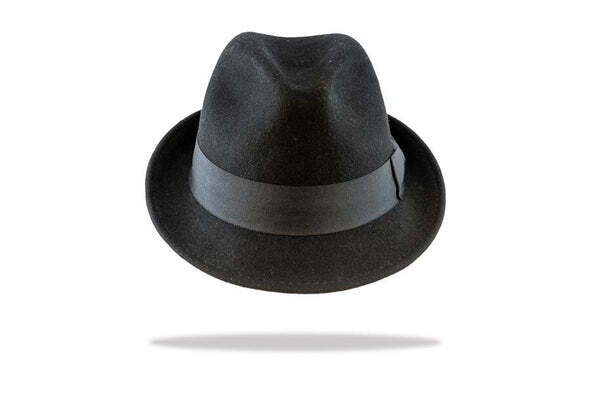 100% Wool Stingy Trilby Felt Hat Fedora Trilby Formal Jazz - Black