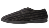 Grosby Thurston Mens Slippers Indoor Outdoor Cord Moccasins Shoes - Black