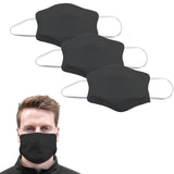 3x Tigerplast Fabric Face Mask Washable Reusable Mask Protect Anti-Microbial Mouth Cover - Black