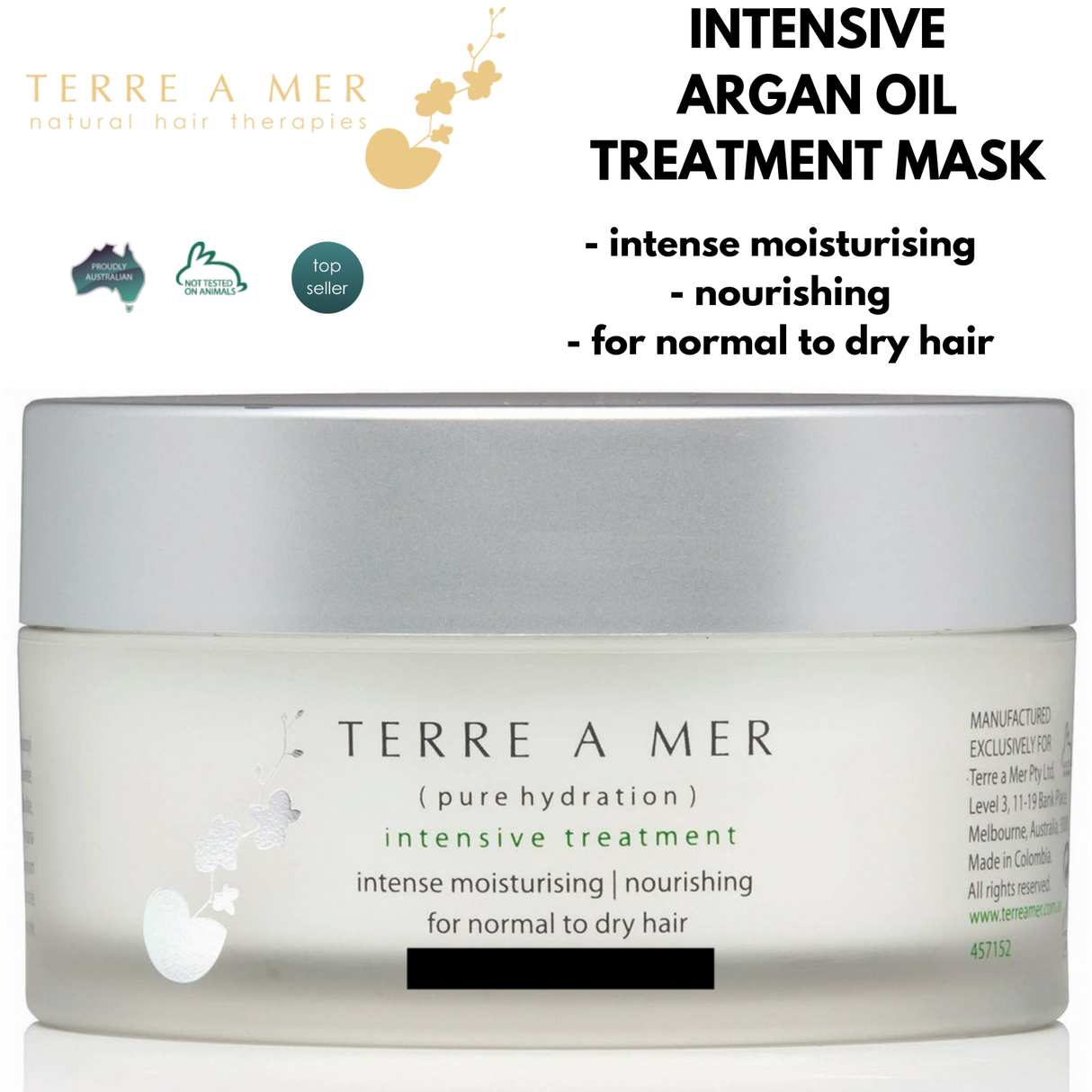 TERRE A MER Argan Oil Repair Hair Mask Treatment Cream - Intensive Treatment