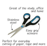 Stainless Steel Scissors Soft Handle Kitchen Craft Office School Sharp Kitchen