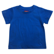 TODDLER PLAIN T SHIRT 100% COTTON Basic Blank Tee Top Teen Teenager Crew Kids - Bright Blue