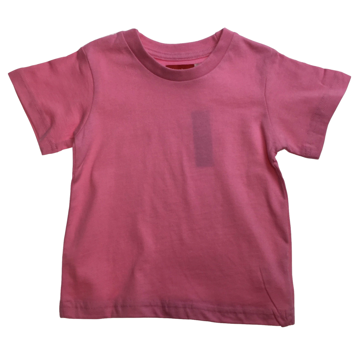 TODDLER PLAIN T SHIRT 100% COTTON Basic Blank Tee Top Teen Teenager Crew Kids - Pink