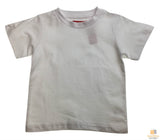 TODDLER PLAIN T SHIRT 100% COTTON Basic Blank Tee Top Teen Teenager Crew Kids