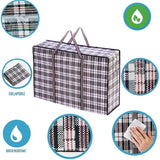 40x Large Stripe Bag Packing Storage Strip Zip Shopping Travel Check House Moving 50cm x 45cm x 25cm