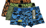 3x Mens Tradie Underwear Cotton Blend Trunk Undies - Assorted Colours