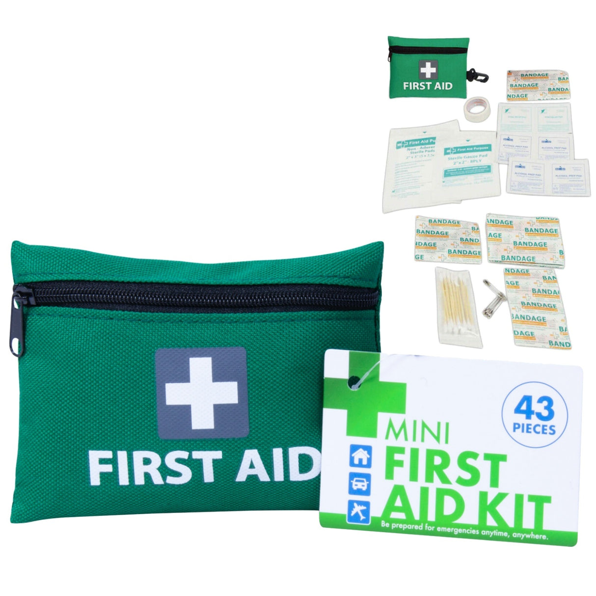 10x First Aid Kit 5 Travel + 5 Mini Emergency Medical BULK Emergency 675pcs