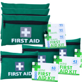 6x First Aid Kit 3 Travel + 3 Mini Emergency Medical Treatment Travel Set 405pcs Total