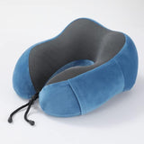 Velvet Memory Foam Neck Pillow Breathable for Travel Soft U Shaped Safety