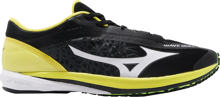 Mizuno Mens Wave Duel Sneakers Runners Athletic Running Shoes - Black/Yellow