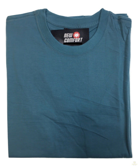 5x Plain T Shirt 100% COTTON Basic Blank Tee Mens Ladies Casual BULK Adults - Blue