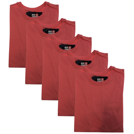 5x Plain T Shirt 100% COTTON Basic Blank Tee Mens Ladies Casual BULK Adults - Pink