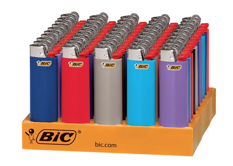 50x Bic Lighters Genuine Lighters Maxi Cigarette Lighter - Bulk Pack