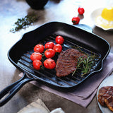 XL Heavy Duty Cast Iron Square Griddle Pan Cooking Frying Skillet Pan