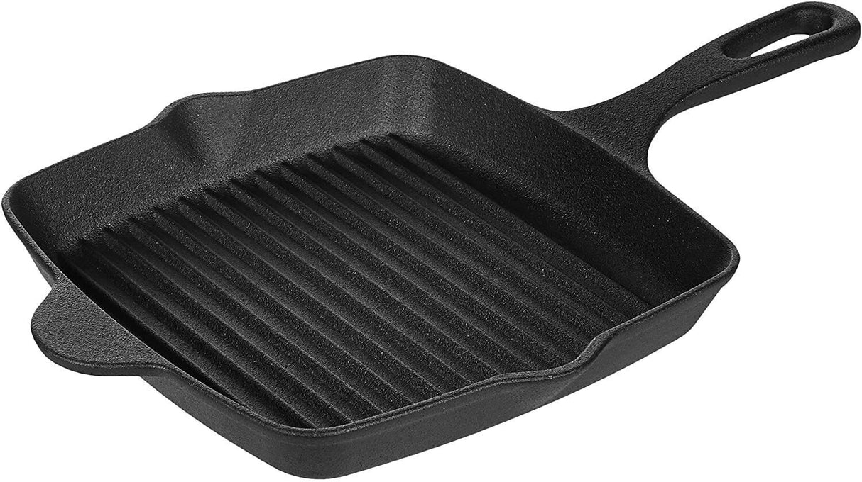 XL Heavy Duty Cast Iron Square Griddle Pan Cooking Frying Skillet Pan