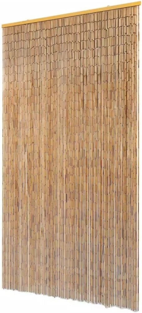 Deluxe Handmade Bamboo Door Curtain Room Divider Strands (90cm x 200cm) - Natural