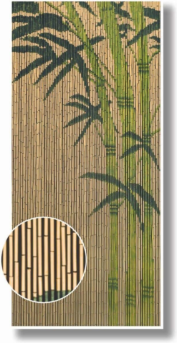 Deluxe Handmade Bamboo Door Curtain BAMBOO LEAVES Room Divider New Strands - Natural