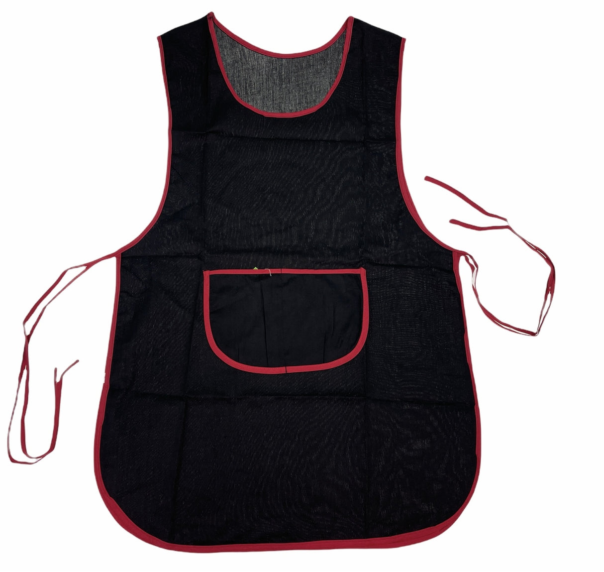 Double Sided Apron Cleaning Shop Coffee Cafe Bib - Black/Red