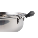 Stainless Steel Induction Cooker Hot Pot Pot Pan in Silver (28cm)