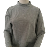 Ladies SKIVVY Turtle Neck Womens Long Sleeve Plain Top Skivvies Warm - Grey Marle