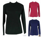 Ladies SKIVVY Turtle Neck Womens Long Sleeve Plain Top Skivvies Warm