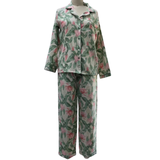 Womens Plus Size Flannelette Pyjamas 100% Cotton P Js Set Top Pants Ladies PJ - Blush