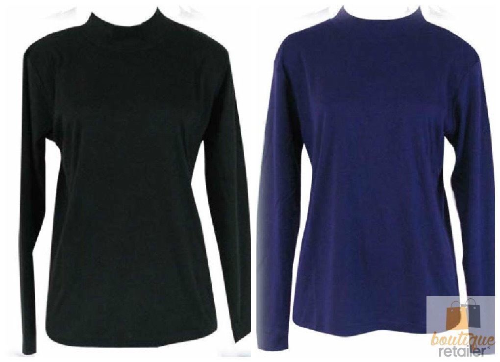 Plus Size Womens Skivvy Turtle Neck Long Sleeve Top Skivvies High Roll King Big & Tall