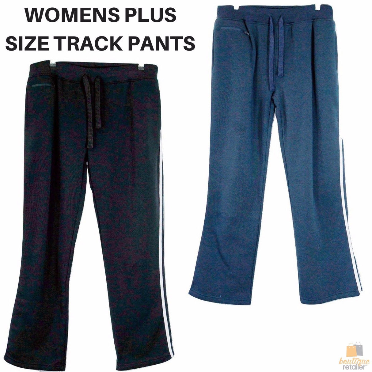 Women's PLUS SIZE TRACK PANTS Warm Winter Thick Bottoms King Big Size 8168