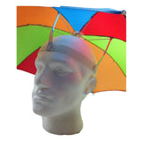 2-pc-Set Rainbow Umbrella Hat + 70s Fake Moustache Costume Props Novelty Fancy