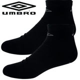 Umbro Mens Trainer Ankle Socks - Black - 1 Pack of 3 Pairs