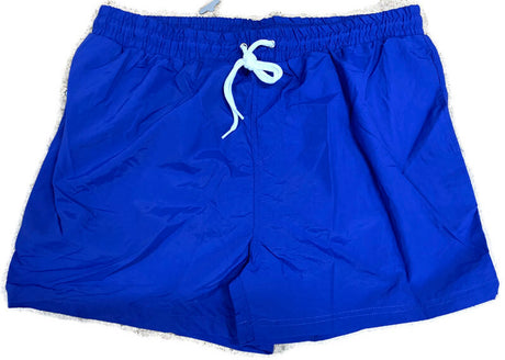 Mens Swim Running Sports Shorts w Brief Lining Elastic Drawstring Waistband