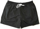 Mens Swim Running Sports Shorts w Brief Lining Elastic Drawstring Waistband