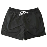 Mens Swim Running Sports Shorts w Brief Lining Elastic Drawstring Waistband