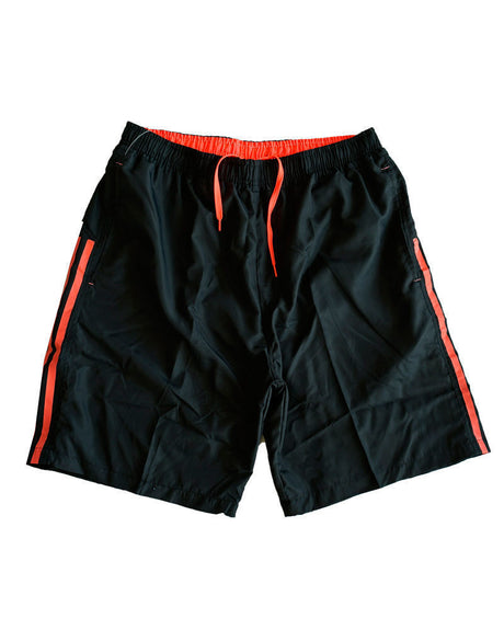 MENS SPORTS SHORTS Basketball Gym Training Tennis Surf Beach Running Boardies - Black