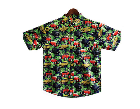 Mens HAWAIIAN SHIRT 100% Cotton Beach Tropical Summer Top - Vintage Palms - Vintage Palms