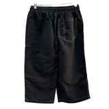 Mens 3/4 Longer Length Microfibre Cargo Shorts Bottoms - Black