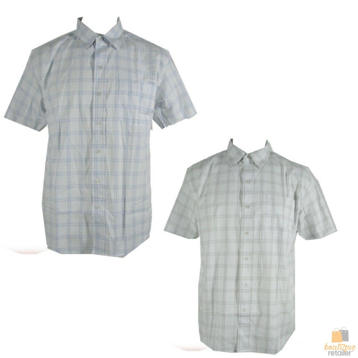 PLUS SIZE CHECK SHIRT Big & Tall King Large 100% COTTON Summer Short Sleeve