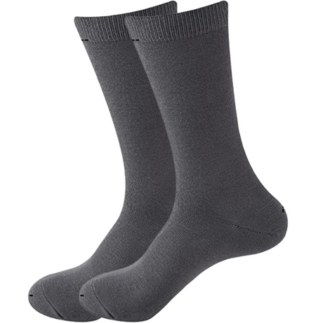 BAMBOO SOCKS Crew Natural Eco Healthy Enviro Unisex Work Anti-Bacterial Business - Charcoal