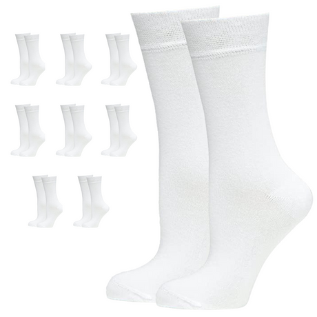 9 Pairs BAMBOO SOCKS Crew Natural Eco Healthy Enviro Unisex Work Business BULK - Navy