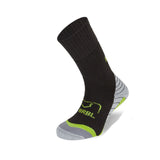 BRBL Urso Ski Socks Trekking Hiking Warm MADE IN ITALY - Anthracite/Lime - S