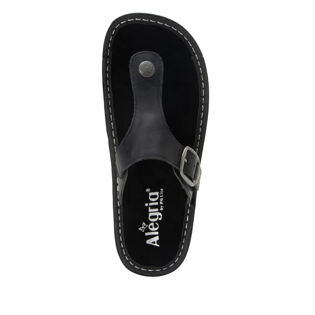 Alegria Vella Comfort Sandals Slip On Ladies Shoes - Oiled Black