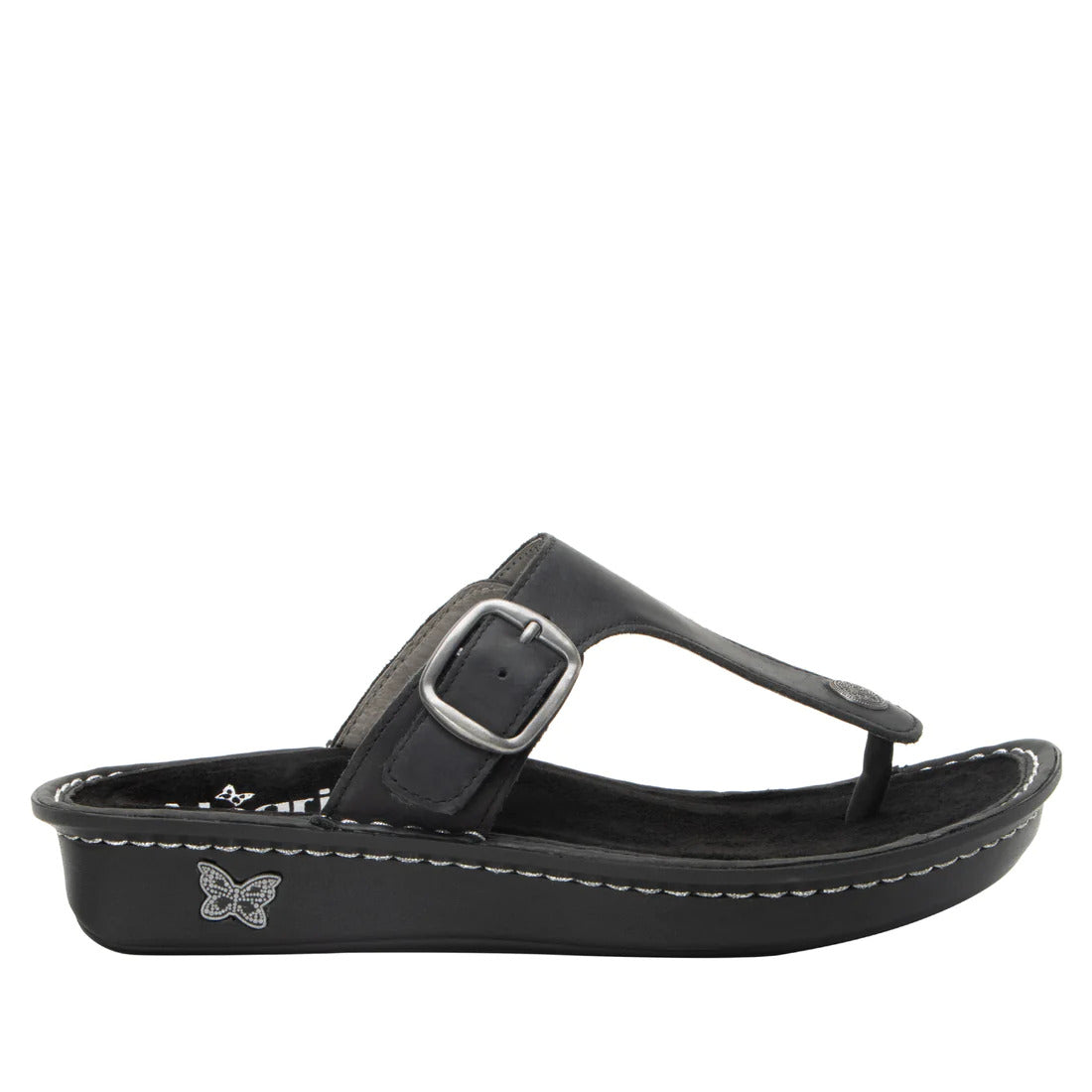 Alegria Vella Comfort Sandals Slip On Ladies Shoes - Oiled Black