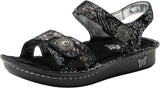 Alegria Womens Vienna 2 Strap Sandals w/ Backstrap in Silver Hour