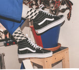 VANS SK8 Hi Casual Shoes High Top Canvas Skateboard Sneakers Old Skool - Black/White