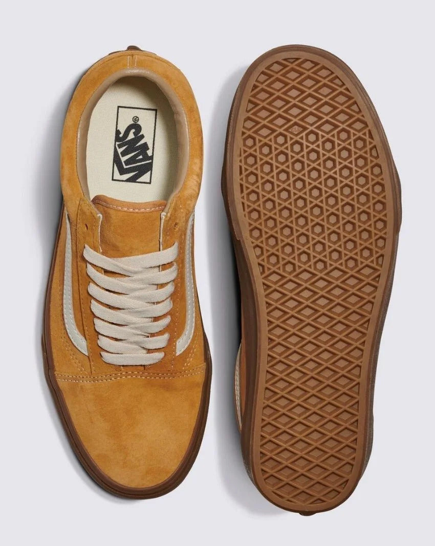 Vans Old Skool Pig Suede Gum Antelope Mens Casual Shoes Sneakers