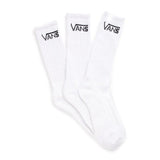 Vans 3pk Classic Crew Socks Sport Skate Skateboard Sox - White - US 6.5 - 9