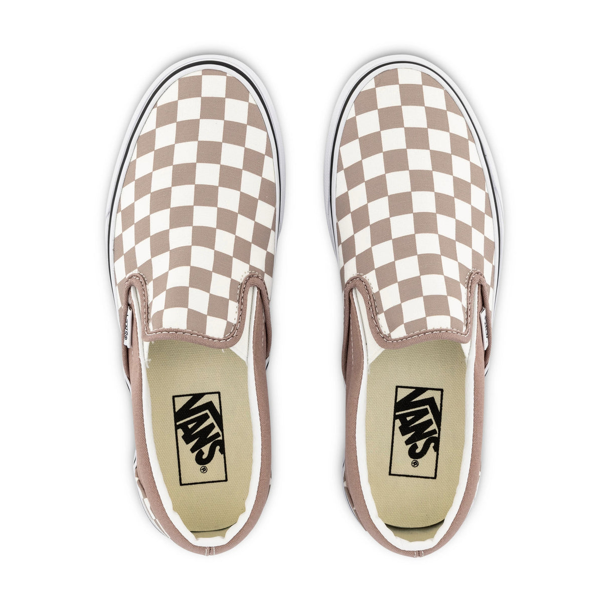 Vans Classic Slip On Canvas Sneaker Shoes Chess Check - Etherea/True White