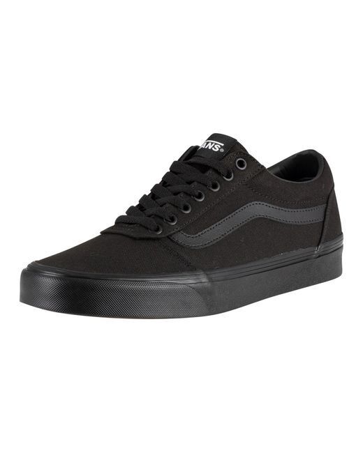 Vans Mens Ward Low Top Skater Sneakers - Black/Black